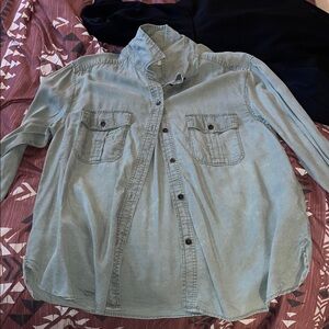 American Eagle Outfitters Light Blue Button Down Shirt